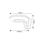 Rábalux 77010 Certovo Napelemes lámpa fekete-fehér LED 4, IP44