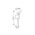 Rábalux 77011 Kelna Napelemes lámpa fekete-fehér LED 9,6, IP44