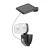 Rábalux 77012 Zlarin Napelemes lámpa fekete-fehér LED 12, IP44