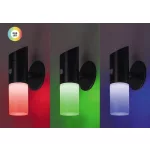 Rábalux 77030 Lutto Kültéri lámpa Napelemes lámpa fekete, fehér LED 1, hideg fehér (6000- K), IP44 RGB