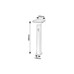 Rábalux 77045 Geleen Kültéri lámpa Napelemes lámpa fekete, fehér LED 4, meleg fehér (2700-3000K), IP44