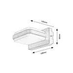 Rábalux 77061 Gendt Kültéri lámpa Kültéri fali lámpa fekete, fehér LED 12, meleg fehér (2700-3000K), IP44