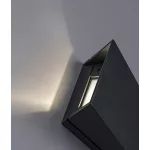 Rábalux 77065 Temse Kültéri lámpa Kültéri fali lámpa antracit, átlátszó LED 3, természetes fehér (3500-5000 K), IP65