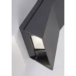Rábalux 77066 Temse Kültéri lámpa Kültéri fali lámpa antracit, átlátszó LED 6, természetes fehér (3500-5000 K), IP65