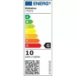 Rábalux 77075 Mataro Kültéri lámpa Kültéri fali lámpa fekete, fehér LED 10, természetes fehér (3500-5000 K), IP54