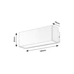 Rábalux 77076 Mataro Kültéri lámpa Kültéri fali lámpa fehér, fehér LED 10, természetes fehér (3500-5000 K), IP54