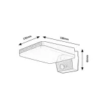 Rábalux 77078 Lasset Kültéri lámpa Napelemes lámpa fekete, fehér LED 4,4, természetes fehér (3500-5000 K), IP54