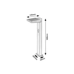 Rábalux 77079 Lasset Kültéri lámpa Napelemes lámpa fekete, fehér LED 4,4, természetes fehér (3500-5000 K), IP54