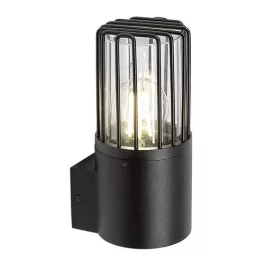   Rábalux 77083 Haren Kültéri lámpa Kültéri fali lámpa fekete, átlátszó E27 1x MAX 60, IP54