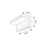 Rábalux 77092 Zaragoza Kültéri lámpa Kültéri fali lámpa fekete, fehér LED 10, természetes fehér (3500-5000 K), IP54