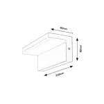 Rábalux 77093 Zaragoza Kültéri lámpa Kültéri fali lámpa fehér, fehér LED 10, természetes fehér (3500-5000 K), IP54