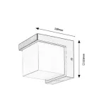 Rábalux 77095 Andelle Kültéri lámpa Kültéri fali lámpa fekete, fehér LED 10, meleg fehér (2700-3000K), IP54