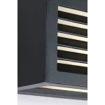 Rábalux 77100 Lublin Kültéri lámpa Kültéri fali lámpa fekete, fehér LED 10, természetes fehér (3500-5000 K), IP54