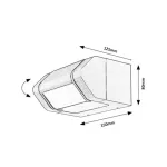 Rábalux 77103 Medna Kültéri lámpa Kültéri fali lámpa antracit, fehér LED 8, meleg fehér (2700-3000K), IP54