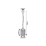 Rábalux 77107 Tarpa Kültéri lámpa, Kültéri függeszték, fekete-átlátszó E27E27 1x MAX 40, IP44