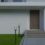 Rábalux 77108 Tarpa Kültéri lámpa, Kültéri állólámpa, fekete-átlátszó E27E27 1x MAX 40, IP44