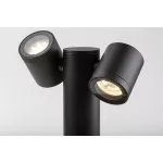 Rábalux 77113 Enol Kültéri lámpa, Kültéri állólámpa, fekete-átlátszó GU10GU10 2x MAX 35, IP44