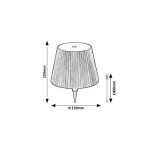 Rábalux 77142 Burdur Kültéri lámpa, Kültéri dekor világítás, fekete-átlátszó LED 2, IP44