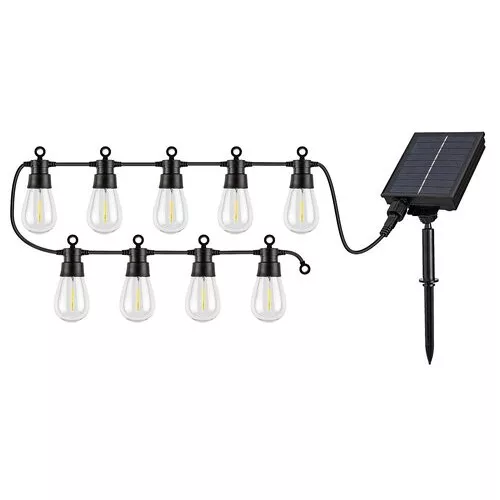 Rábalux 77165 Zirc Kültéri lámpa, Napelemes lámpa, fekete-átlátszó LED 3,6, IP44