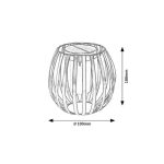 Rábalux 77167 Savoca Kültéri lámpa, Kültéri dekor világítás, fekete-fehér LED 1, IP44