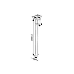 Rábalux 77184 Cubbington Kültéri lámpa, Kültéri állólámpa, fekete-fehér LED 10, IP54