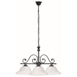 Rábalux 7773 Dorothea Beltéri Csillár matt fekete-fehér alabástrom üveg E27 3x MAX 60, IP20