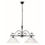 Rábalux 7777 Dorothea Beltéri Csillár matt fekete-fehér alabástrom üveg E27 2x MAX 60, IP20