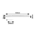 Rábalux 78012 Bareg Beltéri lámpa, Pultmegvilágító lámpa, fekete-fehér LED 4, IP20