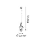 Rábalux 7869 Enna Beltéri Csillár fekete-átlátszó E14 1x MAX 40, IP20