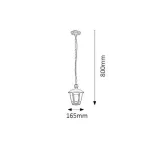 Rábalux 8128 Sorrento Kültéri függeszték matt fekete-átlátszó LED 8, IP44