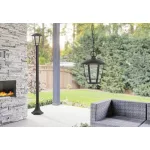 Rábalux 8128 Sorrento Kültéri függeszték matt fekete-átlátszó LED 8, IP44