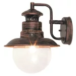 Rábalux 8163 Odessa Kültéri fali lámpa antik barna-átlátszó E27 1x MAX 60, IP44