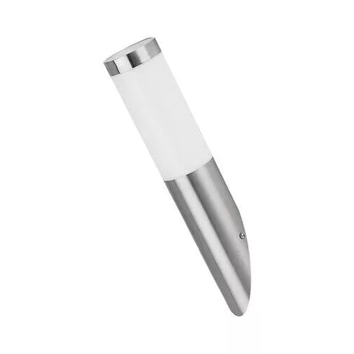 Rábalux 8261 Inox torch Kültéri fali lámpa szatin króm-fehér E27 1x MAX 25, IP44