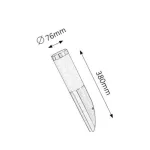 Rábalux 8261 Inox torch Kültéri fali lámpa szatin króm-fehér E27 1x MAX 25, IP44