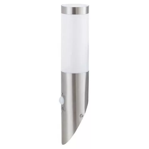 Rábalux 8266 Inox torch Kültéri fali lámpa szatin króm-fehér E27 1x MAX 25, IP44