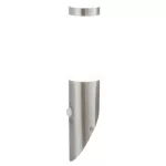 Rábalux 8266 Inox torch Kültéri fali lámpa szatin króm-fehér E27 1x MAX 25, IP44