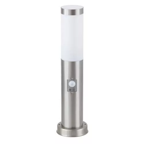 Rábalux 8267 Inox torch Kültéri állólámpa szatin króm-fehér E27 1x MAX 25, IP44