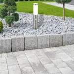 Rábalux 8267 Inox torch Kültéri állólámpa szatin króm-fehér E27 1x MAX 25, IP44