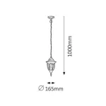 Rábalux 8344 Milano Kültéri függeszték fekete-átlátszó E27 1x MAX 60, IP43