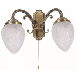   Rábalux 8632 Annabella Beltéri Fali lámpa bronz-fehér E14 2x MAX 40, IP20