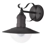 Rábalux 8680 Oslo Kültéri fali lámpa fekete-átlátszó E27 1x MAX 60, IP44