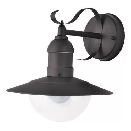 Rábalux 8680 Oslo Kültéri fali lámpa fekete-átlátszó E27 1x MAX 60, IP44