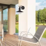 Rábalux 8680 Oslo Kültéri fali lámpa fekete-átlátszó E27 1x MAX 60, IP44