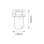 Rábalux 8714 Tacoma Kültéri beépíthető lámpa szatin króm- GU10 1x MAX 50, IP65