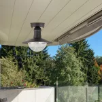 Rábalux 8716 Oslo Kültéri mennyezeti lámpa fekete-átlátszó E27 1x MAX 60, IP44