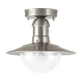  Rábalux 8763 Oslo Kültéri mennyezeti lámpa szatin króm-átlátszó E27 1x MAX 60, IP44