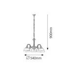 Rábalux 8813 Flossi Beltéri Csillár bronz-fehér E27 3x MAX 40, IP20