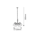 Rábalux 8815 Flossi Beltéri Csillár bronz-fehér E27 5x MAX 40, IP20