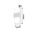 Rábalux 8940 Rodez Kültéri fali lámpa antracit-fehér LED 12, IP44