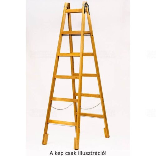 Villanyszerelő falétra 9 fokos 324cm, erősített kivitel, akasztóval GREENWOOD REGOGW9324